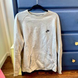 Gray Nike Tech Fleece Crew Men's Sweatshirt Size Large - 545163 463